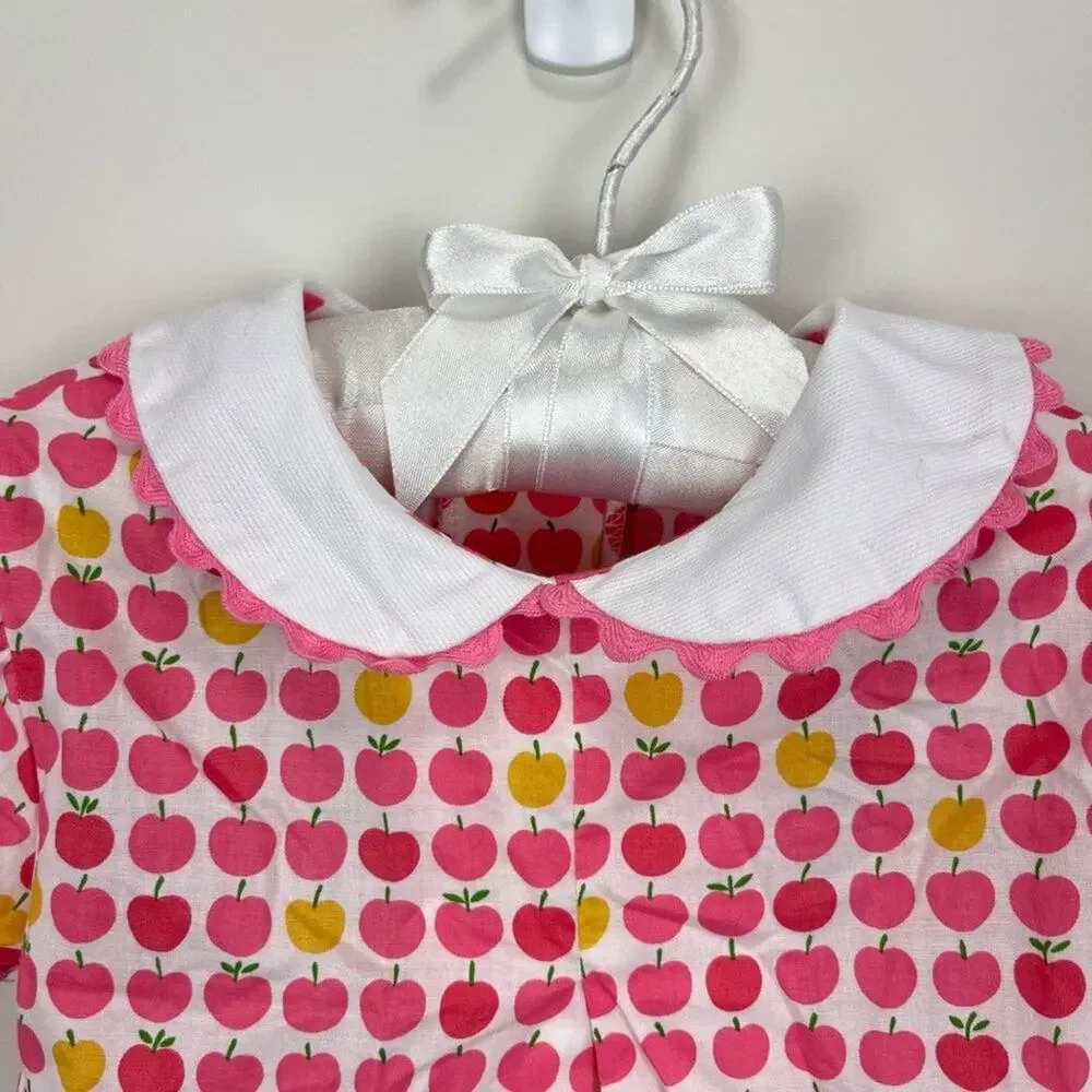 Prim & Proper Girls Collared Apple Dress 18 Months NWT - Picture 3 of 8